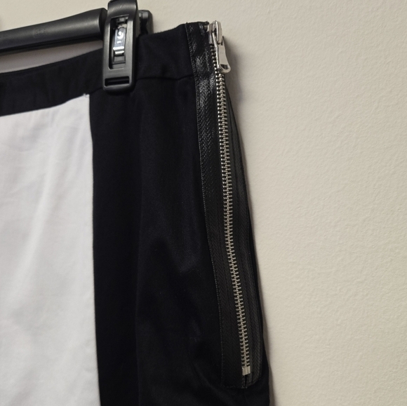 Worthington Color Block Mini Skirt Black White 14 - Picture 3 of 6